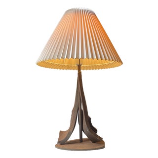 Vintage Brutalist Steel Table Lamp, 1970s For Sale