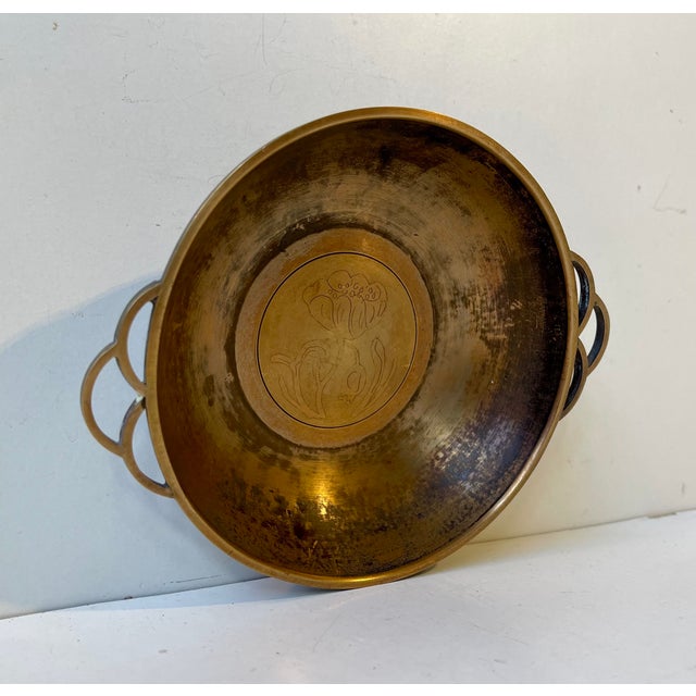 Art Deco Dish in Patinated Bronze by Ægte Ildfast, 1930s For Sale - Image 6 of 10
