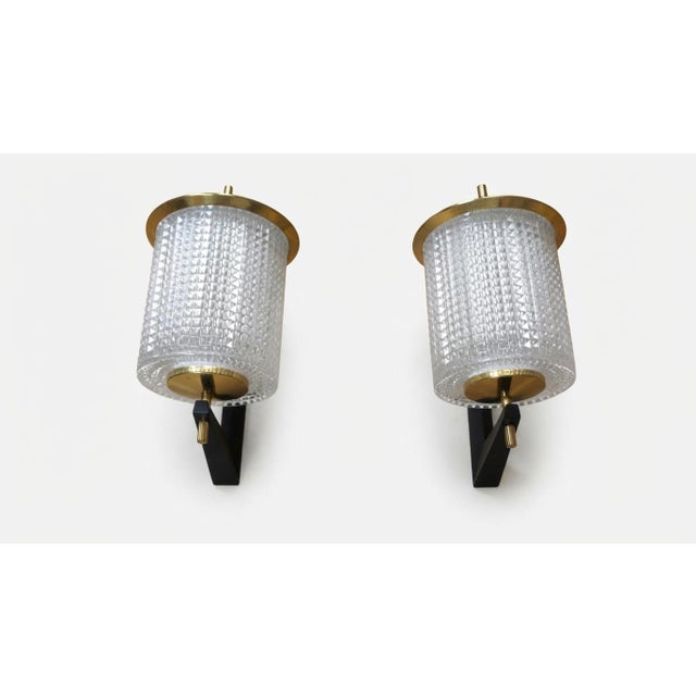 Orrefors Vintage Wall Sconces by Carl Fagerlund for Orrefors, 1960, Set of 2 For Sale - Image 4 of 6