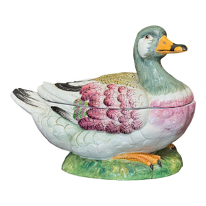 Late 18th Century French Glazed Ceramic Duck Tureen
