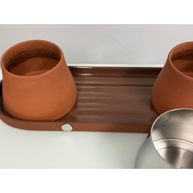Ceramic Georg Jensen Terra Tray + Three Pots Set For Sale - Image 7 of 12
