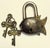 Indian Vintage Bronze Tibetan Buddhist Fish Lock & Key For Sale - Image 3 of 5