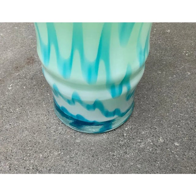 Large Vintage Handmade Glass Floor Vase, in Very Good conditions. Designed 1970 to 1979