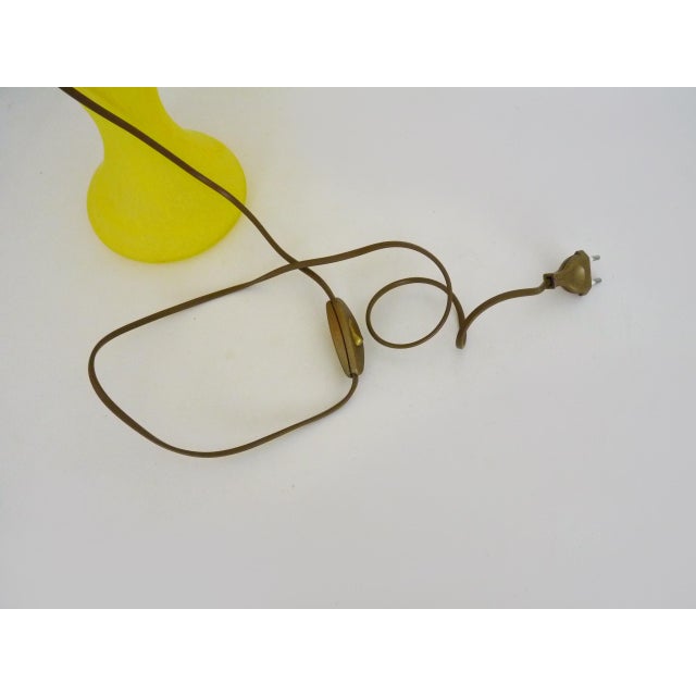 Art Nouveau Style Mushroom Lamp in Yellow Glass Paste, 1980s For Sale - Image 9 of 11