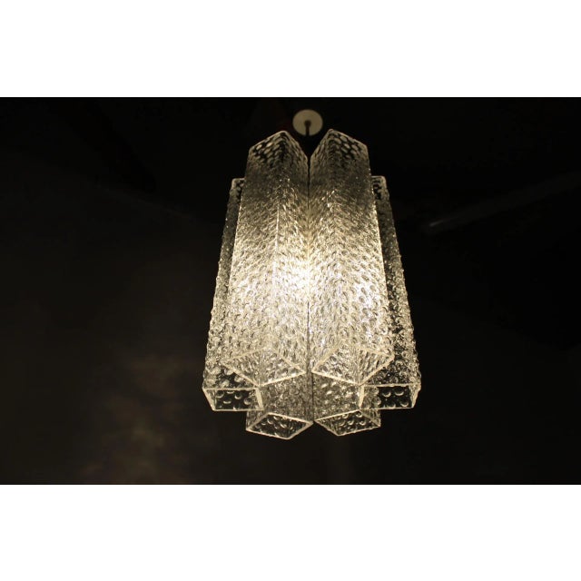 Glass Vintage Glass Pendant from Kamenický Šenov, 1960s For Sale - Image 7 of 12