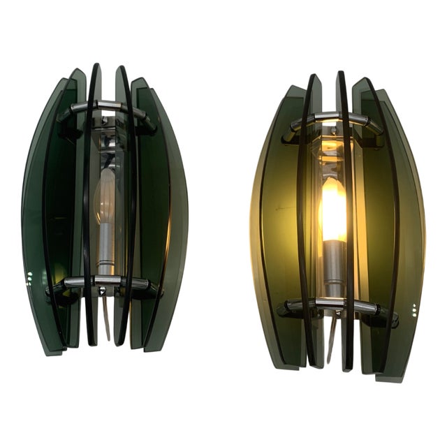 Vintage Italian Wall Lamps, 1970, Set of 2 For Sale