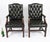 Vintage English Green Gainsborough Leather Desk Chairs, Set of 2 For Sale - Image 14 of 15