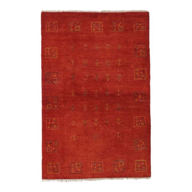 Vintage Hand-Knotted Persian Gabbeh Rug 3'11" X 6'0" For Sale