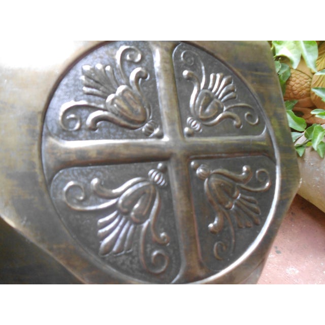Antique Lidded Box in Brass Sheet with Embossing, 1890s For Sale - Image 12 of 18