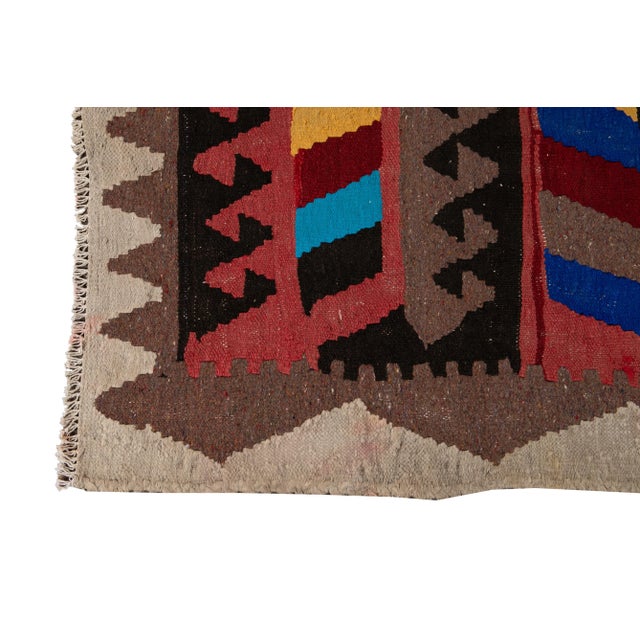 Textile Mid-20th Century Vintage Kilim Runner Rug 4' 2" X 9' 5''. For Sale - Image 7 of 11