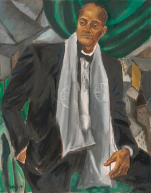 "The Conductor" Contemporary Original Expressionist Portrait Painting by Regina Gately