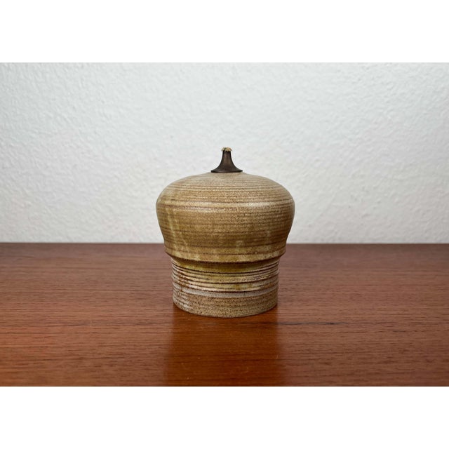 Mid-Century Modern Danish Studio Pottery Oil Lamp, 1960s For Sale - Image 4 of 10