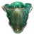 Seguso Murano Green & Gold Aventurine Art Glass Vase. Mid-20th Century. For Sale
