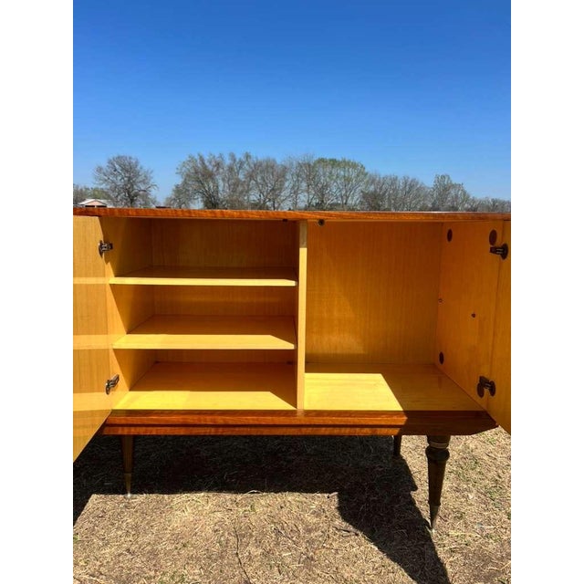 Wood 1940s French Art Deco Burl Walnut Sideboard / Buffet For Sale - Image 7 of 13