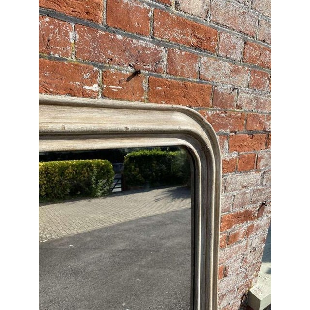 Large Antique 19th Century French Carved Wood & Gesso Mirror For Sale - Image 6 of 7