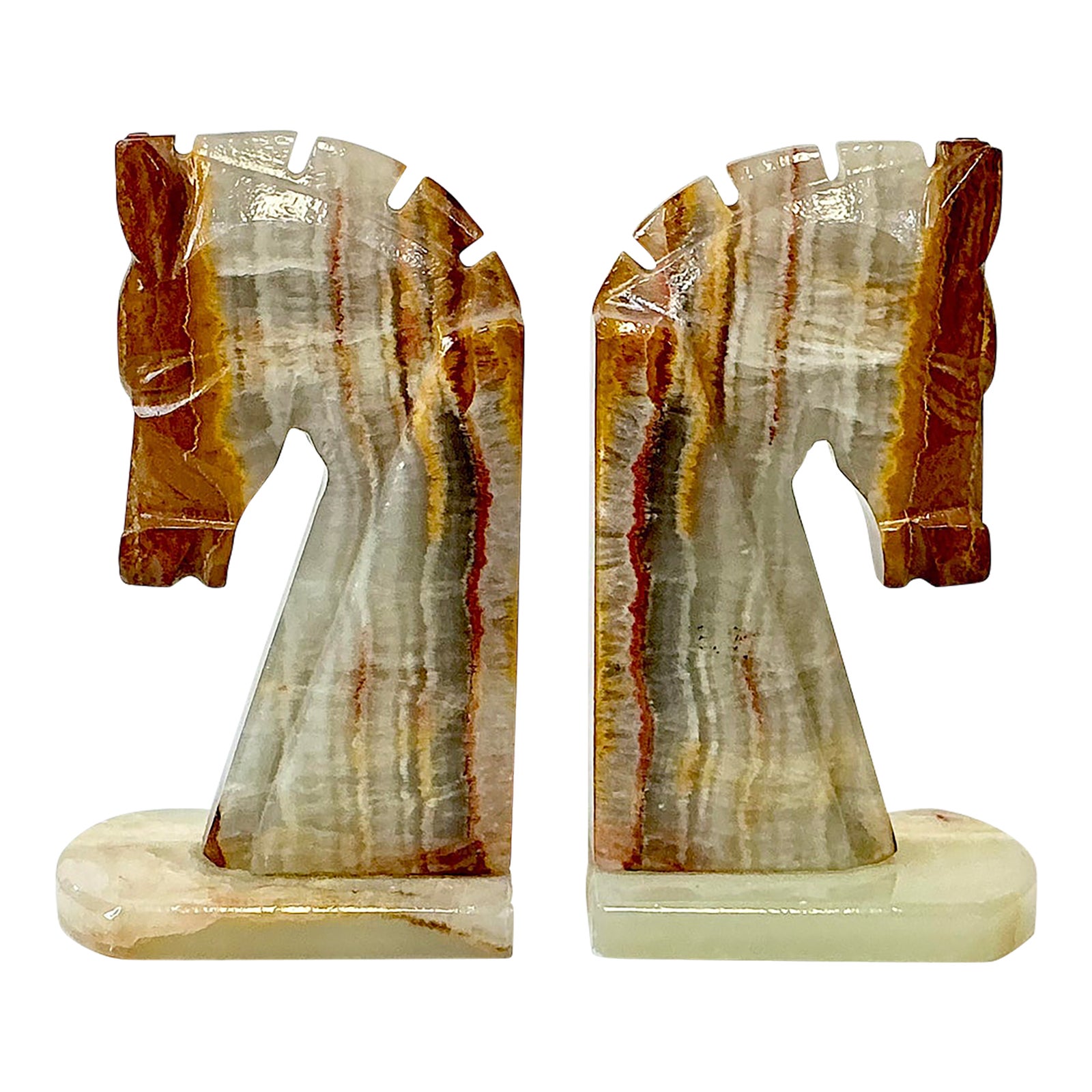 1970s Vintage Southwestern Boho Chic Italian Hand-Chiseled Onyx Marble ...