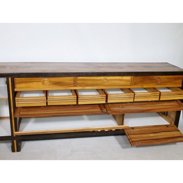 Mid-Century Sideboard in Wenge and Cherry, 1970s For Sale - Image 4 of 18