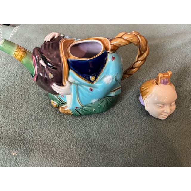 Ceramic Antique Minton Chinaman Teapot For Sale - Image 7 of 9