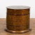 Asian Thai Vintage Negora Lacquer Circular Storage Bin with Snake Skin Patterns For Sale - Image 3 of 13