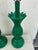 Mid-Century Modern Vintage Metal Pineapple Green Lacquered Table Lamp - Pair For Sale - Image 3 of 7