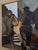 Brown 1958 Mid-Century Modern 'Crossing Paths' Vintage Abstract Figurative Oil Painting by Swedish Artist Ivar Morsing (1919-2009), Framed For Sale - Image 8 of 9