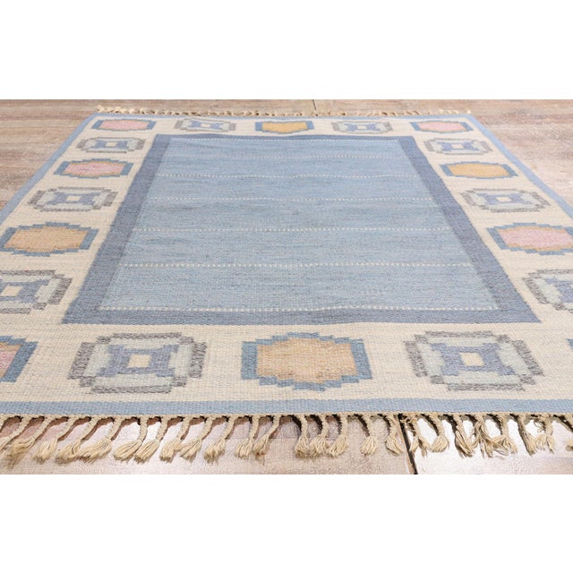 Ingegerd Silow Vintage Swedish Rollakan Rug, 05'07 X 07'07 For Sale - Image 9 of 10