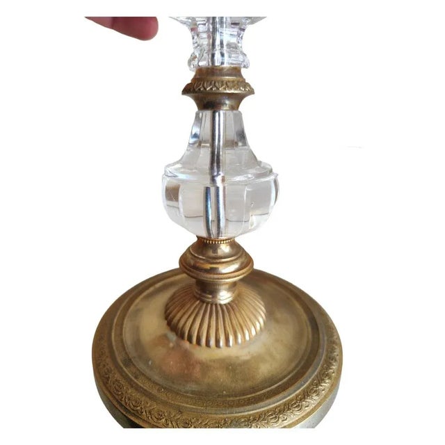 Gold Rock Crystal and Quartz Candlesticks, 1880s, Set of 2 For Sale - Image 8 of 12