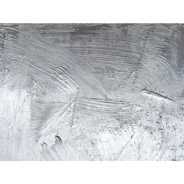 Matt Aston "Quicksilver" Large Contemporary Abstract Metallic Silver Gestural Painting, 2024 For Sale - Image 9 of 12