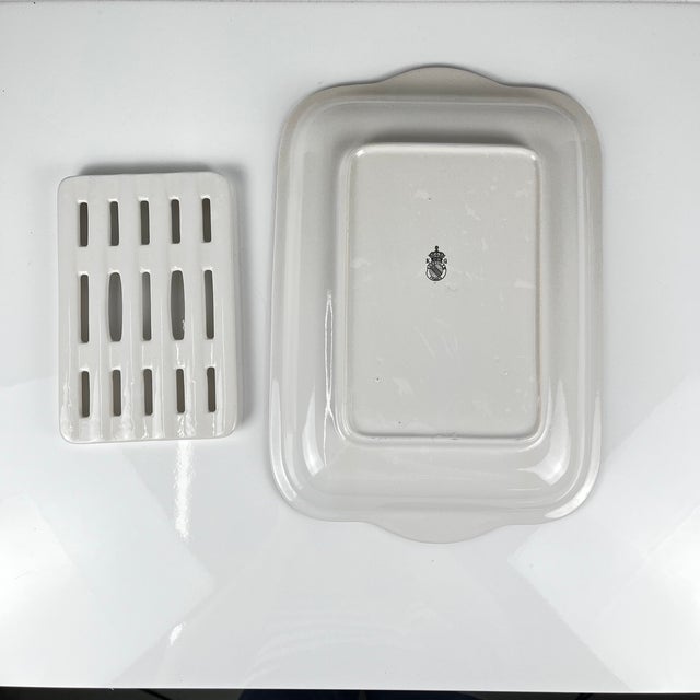 1980s Réverbère Model Asparagus Dish by KG Lunéville, 1980s For Sale - Image 5 of 7