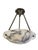 Early 20th Century 1930s French Art Deco Alabaster Pendant Light, White W/ Charcoal Grey Veining For Sale - Image 5 of 17