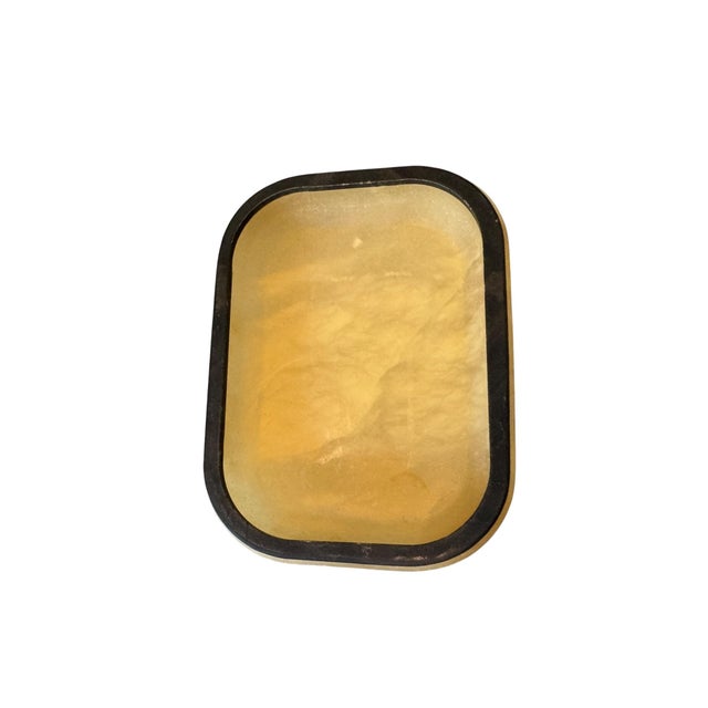 Mid Century Italian Golden Alabaster Box and Vase Set For Sale In Tampa - Image 6 of 18