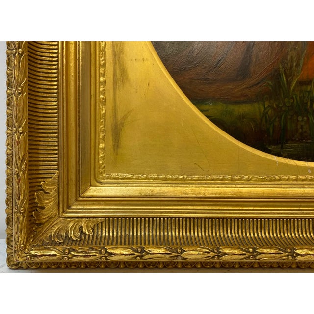 Eduard L. Roelant Mid-19th Century Oil Portrait of Two Sisters With Their Dog For Sale In San Francisco - Image 6 of 12