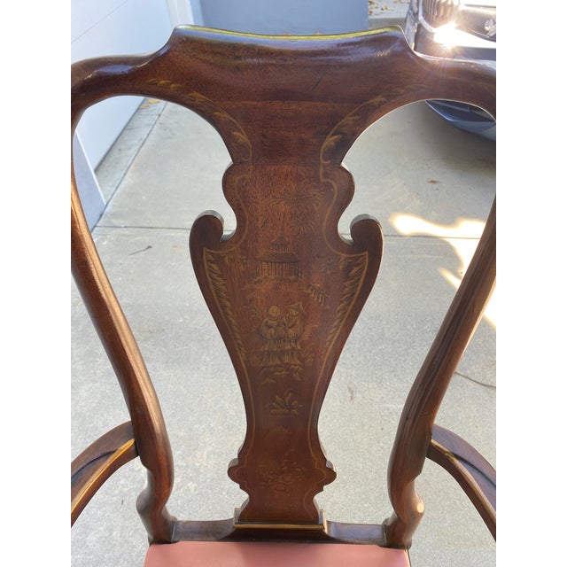 Vintage Philadelphia Queen Anne Armchair - Chinoiserie & Gold Leaf For Sale - Image 9 of 9