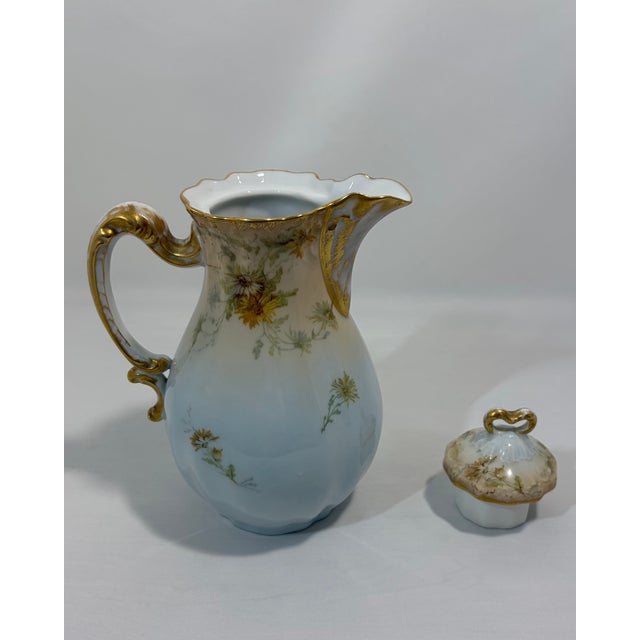Antique L. Sazerat Limoges Floral Porcelain Tea Pot For Sale - Image 14 of 15