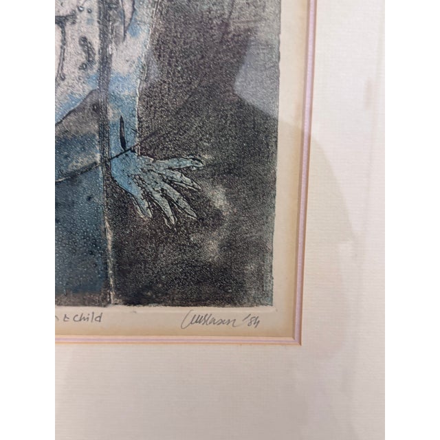 Circa 1984 Artist Proof Etching "Mother and Child", Signed + Framed For Sale In San Francisco - Image 6 of 12
