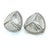 Traditional 1990s Pair of John Hardy Estate Clip on Triangle Dot Earrings Silver For Sale - Image 3 of 6