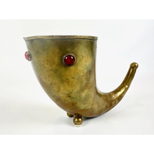 Danish Drinking Viking Horn from Bottega Jacobs, 1930s, in Very Good conditions. Designed 1920 to 1949 This piece is...
