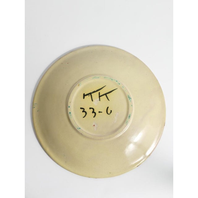 Folklore Ceramic Wall Plate with Horse by Tapio Kinnunen for Kupittaan Savi, 1950s For Sale - Image 3 of 12