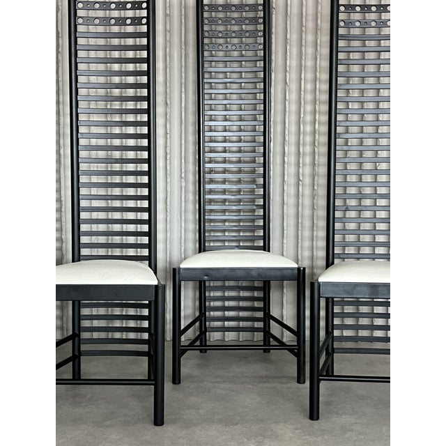 Vintage Steel Dining Chairs, 1980s, Set of 4 For Sale - Image 3 of 9