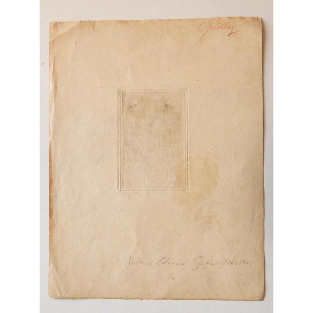 Arthur Edouard Guillez, Portrait, Original Etching, 1908 For Sale - Image 3 of 4