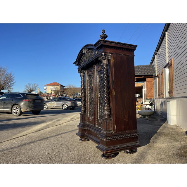 Renaissance Oak Cabinet, 1870s For Sale - Image 6 of 18