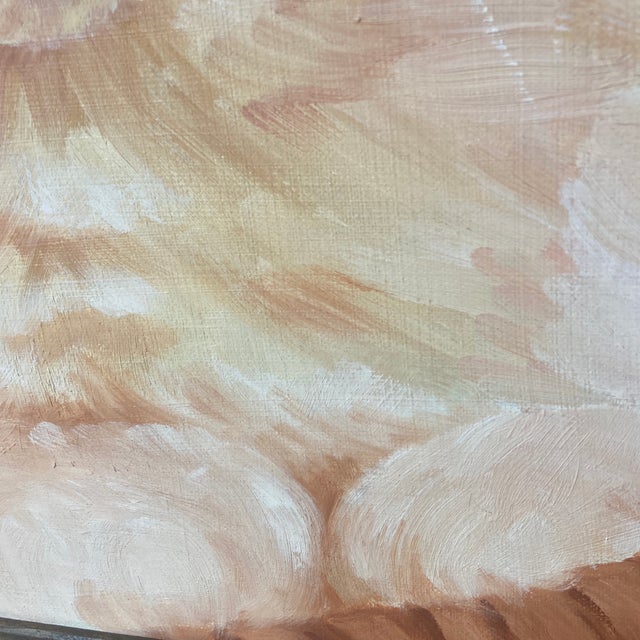 Original Mid-Century Dolly Decker Cat Painting “Playtime” Framed Oil on Canvas, Big Eyes Kitten Art For Sale - Image 9 of 12