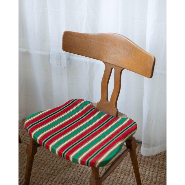 These vintage Kjaernulf attributed chairs have a fun mix of Scandinavian charm and playful retro vibes. The sculpted wood...