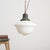 a pair of original opaline glass pendant light salvaged from chapel. The lights have 16″ milk glass opaline shades and...