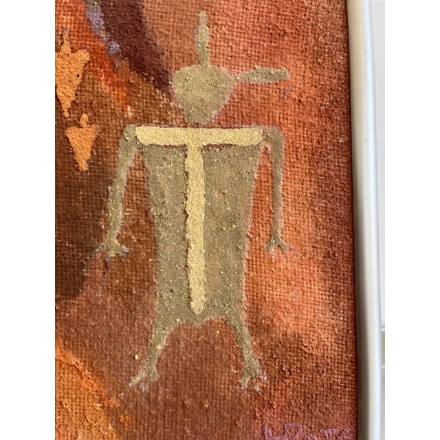 Signed Mixed-Media Abstract Indigenous Symbols Painting For Sale In Denver - Image 6 of 9