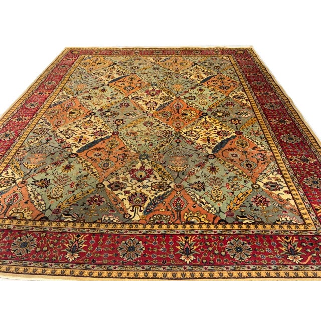 Pasargad DC Antique Garden Design Tabriz Rug For Sale - Image 10 of 10