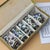 Set of 5 Vintage Cloisonné Enamel Miniature Vases – Silver-Blue Technique, Floral Motif For Sale - Image 4 of 8