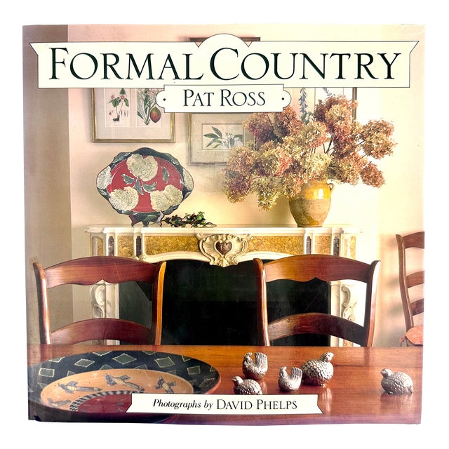 Formal Country Vintage Hardback Coffee Table Book For Sale