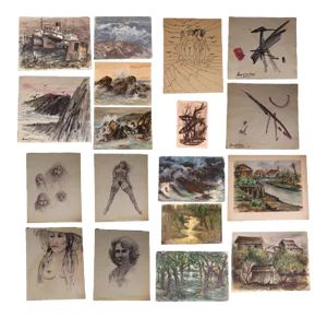 James W. Woodruff Lot of 17 James Woodruff Landscape, Abstract and Figurative Paintings 1930's to 1970's - 17 Pieces