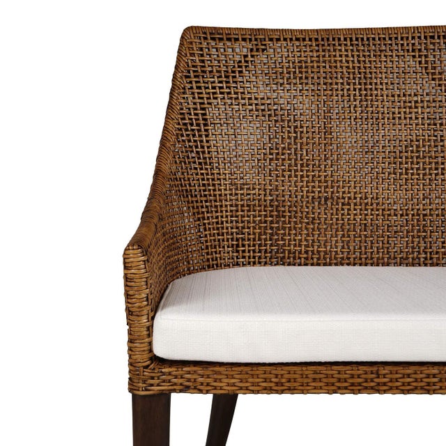 Coastal Rattan Settee For Sale - Image 9 of 12